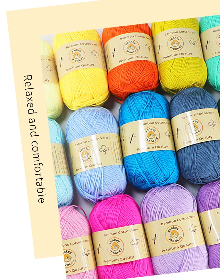 Yonkey Monkey 10-Pack of Yonkey Monkey 500 Grams Yarn - 70% Rayon derived from Bamboo, 30% Cotton - Imported - Cyan 9062 - Image 2